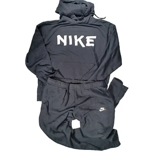 Nike Suit Pants Hoodie M Black Fleece Mens XL Logo - Bild 1 von 5
