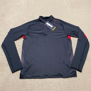 Nike Sphere Dry 1/4 Zip Top M-L Mens Black Red Base Layer Vintage Deadstock 2004 - Picture 1 of 14