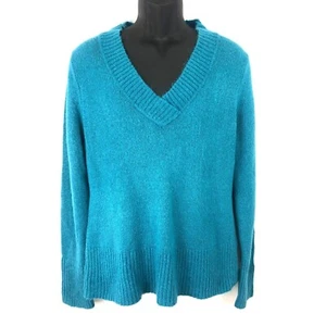 Yarn Art Women's Size XL Blue V Neck Long Sleeve Sweater - Picture 1 of 7