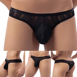 Slip Bikini Da Uomo Stretch Trasparenti Intimo Corda G Senza Schiena - Foto 1 di 44
