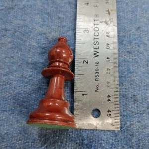 Vintage Palisander Farbe Bischof Schach massiv Staunton Ersatzfigur  - Bild 1 von 4