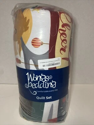 Nuevo juego de edredón cómodo árbol de Papá Noel vacaciones Navidad ropa de cama Wangs Foto 1 de 4