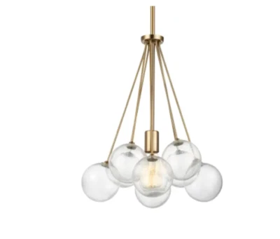 Generation Lighting Visual Comfort Bronzeville 14" Wide Pendant with Clear ... - Image 1 of 4
