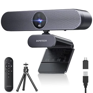 DW50 Pro Webcam 4K Ultra HD Webcam pour PC Zoom Avant 3X Capteur 1/2.55" Doub... - Afbeelding 1 van 8
