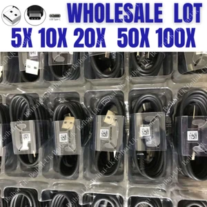 Wholesale Lot USB Cable Type C Fast Charger For Samsung Galaxy S8 S9 S10 S20+ - Picture 1 of 22