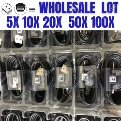 Wholesale Lot USB Cable Type C Fast Charger For Samsung Galaxy S8 S9 S10 S20+ - Image 1 of 4