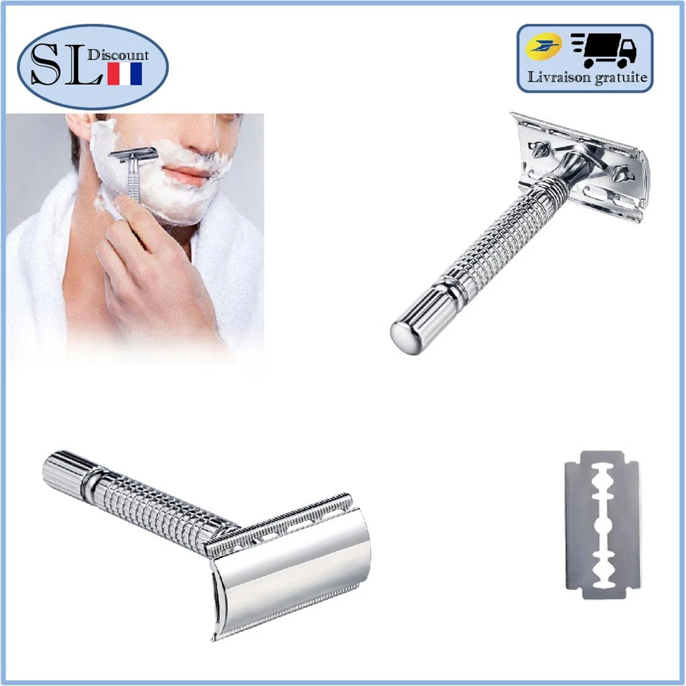 Rasoir Mécanique Rasage Classique à Main Rasoir manuel + lame - Image 1 of 1