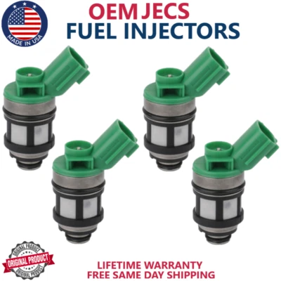 NEW x4 GENUINE JECS Fuel Injectors For 2000-2004 Nissan Xterra 2.4L I4 #JS4D-5 - Image 1 of 4