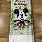 Disney Mickey Mouse 2 Pack Hand Kitchen Bathroom Towels Christmas Mistletoe NEW