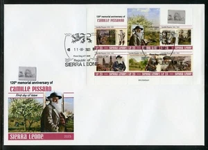 SIERRA LEONE 2023 105th MEMORIAL OF CAMILLE PISSARRO PAINTINGS SHEET FDC - Picture 1 of 1
