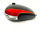 Fit For Triumph T150 Trident Cherry & Black Painted Petrol Fuel Tank With Badge