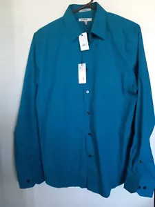 Camisa HOMBRE Diseño Express Ajuste Moderno Verde Azulado Talla M 15 15.5 - Imagen 1 de 3