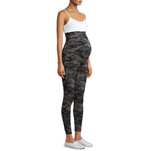 CUTE Gray Camo Fashion Maternity Leggings (Size Large 12/14) BRAND NEW W TAGS - Picture 1 of 6