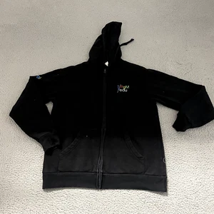 Google Sweater Mens Small Black Full Zip Hooded Tech Silicon Valley Embroidered - Picture 1 of 8