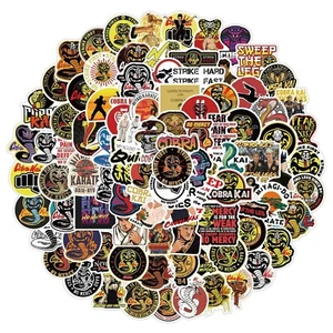 Karate Kid Cobra Kai Themed Set of 50 Assorted Stickers Decal Set - Picture 1 of 1