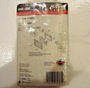 RED DOT WEATHERPROOF WHITE SINGLE GANG BLANK COVER RCCBWH S340WHE NOS - Picture 1 of 2