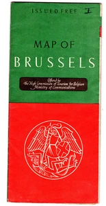 Circa 1950s Map & Travel guide of Brussels - Picture 1 of 1