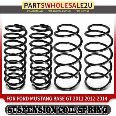 4x Front & Rear Coil Springs for Ford Mustang Base GT 2011-2014 V6 3.7L V8 5.0L — 第 1/4 张图片