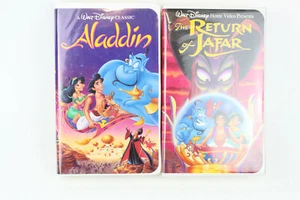 Aladdin and Aladdin Return of Jafar VHS Lot Red Diamond - Picture 1 of 5