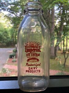 Imperial Ice Cream Quart Milk Bottle Cumberland Maryland