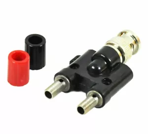 JRLink BNC Male Plug to 2 x 4mm Banana female Socket Binding Post Adapter - Picture 1 of 4