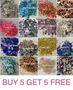 CHUNKY FESTIVAL GLITTER MIX FACE BODY DANCE EYES COSMETIC GLUE ADHESIVE  - Picture 1 of 33