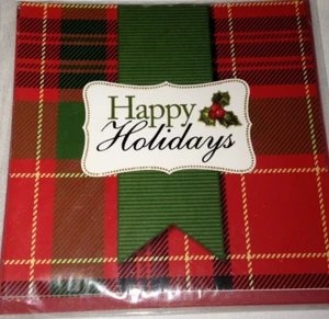 Set of 6 TIMELESS TRADITIONS Holiday Note Cards 5" x 5" - HAPPY HOLIDAYS - Picture 1 of 1