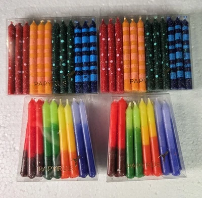 Papiro Multicolor Cumpleaños Pastel Velas Feliz Aniversario Velas Nuevo 4 Paquetes Foto 1 de 4
