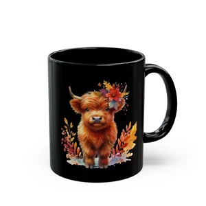 Süße Highland Cow Kaffeetasse, Schottland Kuh Becher für Wildtierliebhaber - Bild 1 von 7