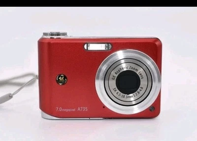 GE Smart Series A735 7.0MP 3x 6.1-18.3mm f/2.8-4.8 Digital Camera - Red - Image 1 of 4
