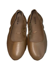 Torrid Camel Brown Ballet Flats 8WW Comfort Shoe - Picture 1 of 10
