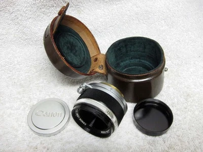 Vintage CANON 35mm f/2.8 Leica Screwmount LTM LENS for Rangefinder w/ CASE. -EP- - Image 1 of 4