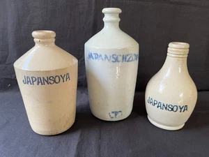 Antiguo Juego de Botellas de Cerámica Japansoya, Contenedores de Condimentos Coleccionables, Años 1880 - Imagen 1 de 7