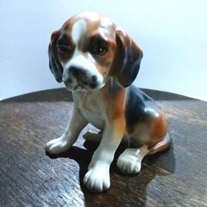Lefton H691 Vintage handbemalte Keramik Beagle Welpe Figur Japan 3,75 Zoll - Bild 1 von 13
