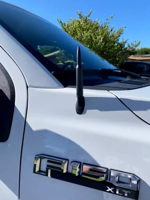 Bullet Style 0.5 Cal Black Antenna Mast Radio AMFM for Ford F-150 F150 2009-2025 - Image 1 of 4