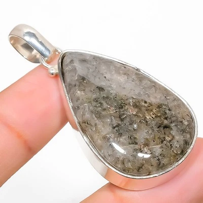 Ciondolo gioiello in argento sterling 925 fatto a mano con pietra preziosa ca... - Immagine 1 di 4