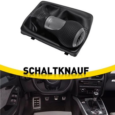 passend für AUDI  SCHALTKNAUF SCHALTSACK ROT 6 Gang Naht schwarz 1Stk. - Bild 1 von 4