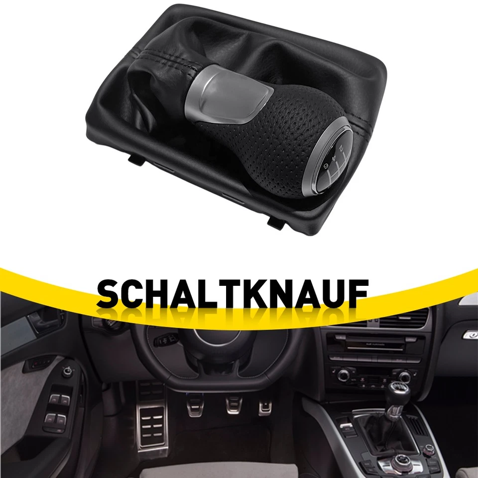 passend für AUDI  SCHALTKNAUF SCHALTSACK ROT 6 Gang Naht schwarz 1Stk. - Bild 1 von 4