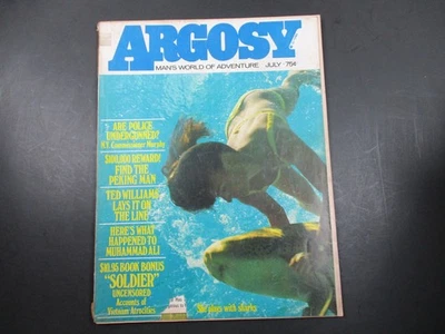 Argosy Men's Magazine July 1973 Vol.377 No.7 TED WILLIAMS/SHARKS - Image 1 of 3
