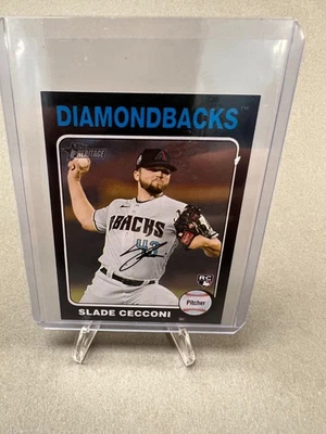 Slade Cecconi - Black Border Mini 24/50 -2024 Heritage Mini - AZ Diamondbacks - Image 1 of 4