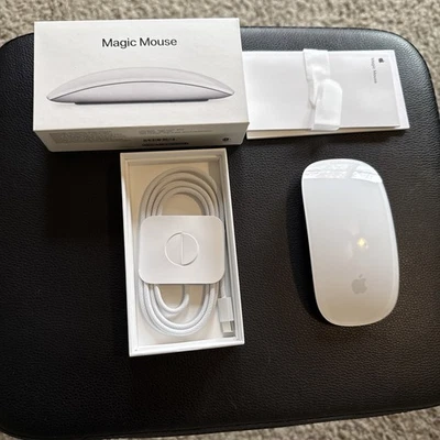 Apple Magic Mouse Wireless USB-C Multi-Touch Surface In White MXK53AM/A (A3204) - Image 1 of 4