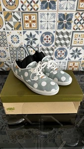 Hotter Mabel zapatos de lona azul surf dotty uk4 en caja, excelente estado - Imagen 1 de 11
