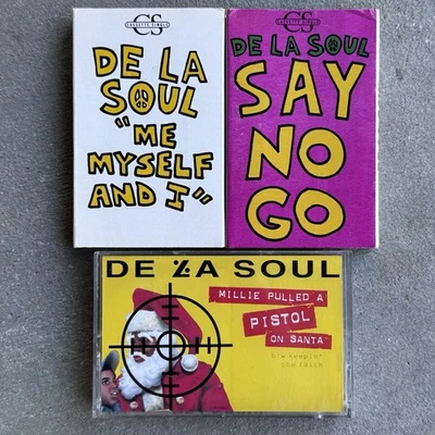 De La Soul: Cassette Single x3 • Me Myself I. Say No Go. Millie Pulled A Pistol - Image 1 of 4