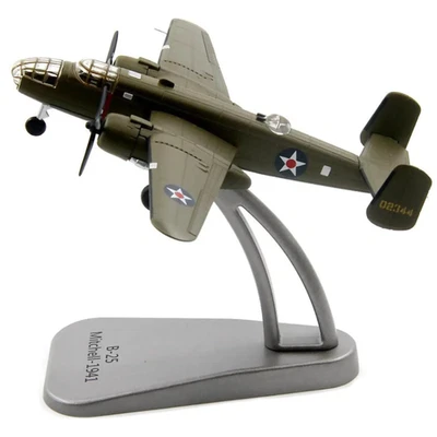 陆军绿色 1/144 比例 B-25 轰炸机米切尔合金飞机模型飞机纪念品 — 第 1/4 张图片