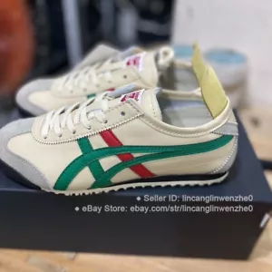 NUEVO Estilo de Vida Tenis MEXICO 66 Abedul/Verde Onitsuka Tiger Unisex Zapato Atlético - Imagen 1 de 12