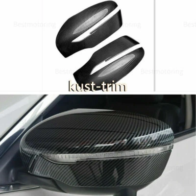 Cubierta de espejo retrovisor lateral ABS de fibra de carbono para Nissan X-trail 2014-2021 Foto 1 de 3
