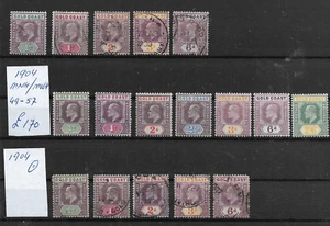 Gold Coast @ 1904 SG49-57 SET MNH/MVLH + EXTRA USED NICE PRICED @GB.1468 - Picture 1 of 1
