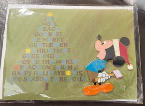 Seltene Disney Jumbo Santa Mickey Pin mit Weihnachtskarte - bei Osborne Lichter HS - Bild 1 von 4
