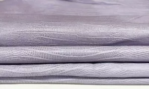 TEJUS REPTILE LILAC texture Italian Lambskin leather 2 skins 14sqf 0.8mm #A7251 - Picture 1 of 8