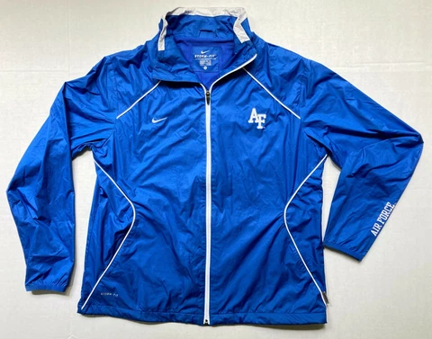 Nike Storm-Fit Air Force Falcons Full Zip Jacket Womens XL Blue Waterproof Cover